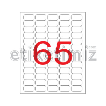 38x21 mm Şeffaf Lazer Etiket