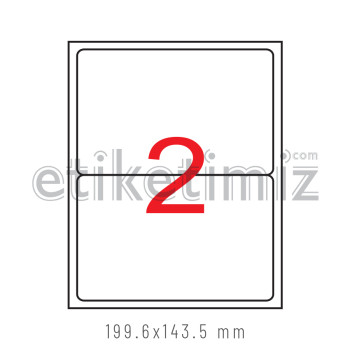 199.6x143.5 mm Şeffaf Lazer Etiket
