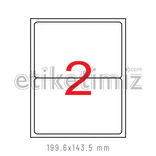 199.6x143.5 mm Şeffaf Lazer Etiket