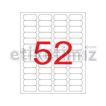 46.4x21.2 mm Şeffaf Lazer Etiket