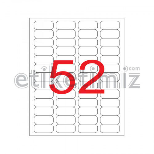 46.4x21.2 mm Şeffaf Lazer Etiket