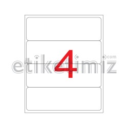 192x59 mm Şeffaf Lazer Etiket