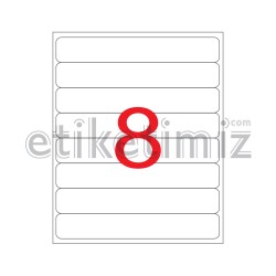 192x34 mm Şeffaf Lazer Etiket