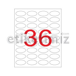 60.6x25.4 mm Şeffaf Lazer Etiket