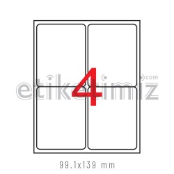99x139 mm Şeffaf Lazer Etiket