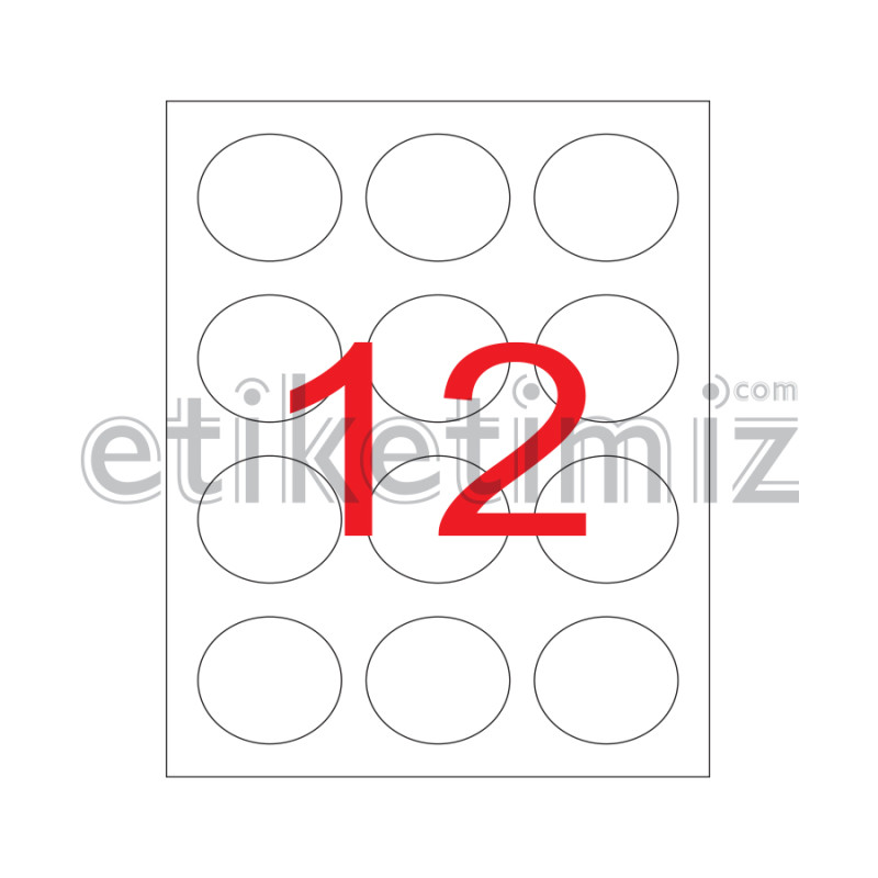 Ø60 mm Yuvarlak Şeffaf Lazer Etiket Ø60 mm Yuvarlak Şeffaf Lazer Etiket