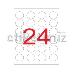 Ø40 mm Yuvarlak Şeffaf Lazer Etiket