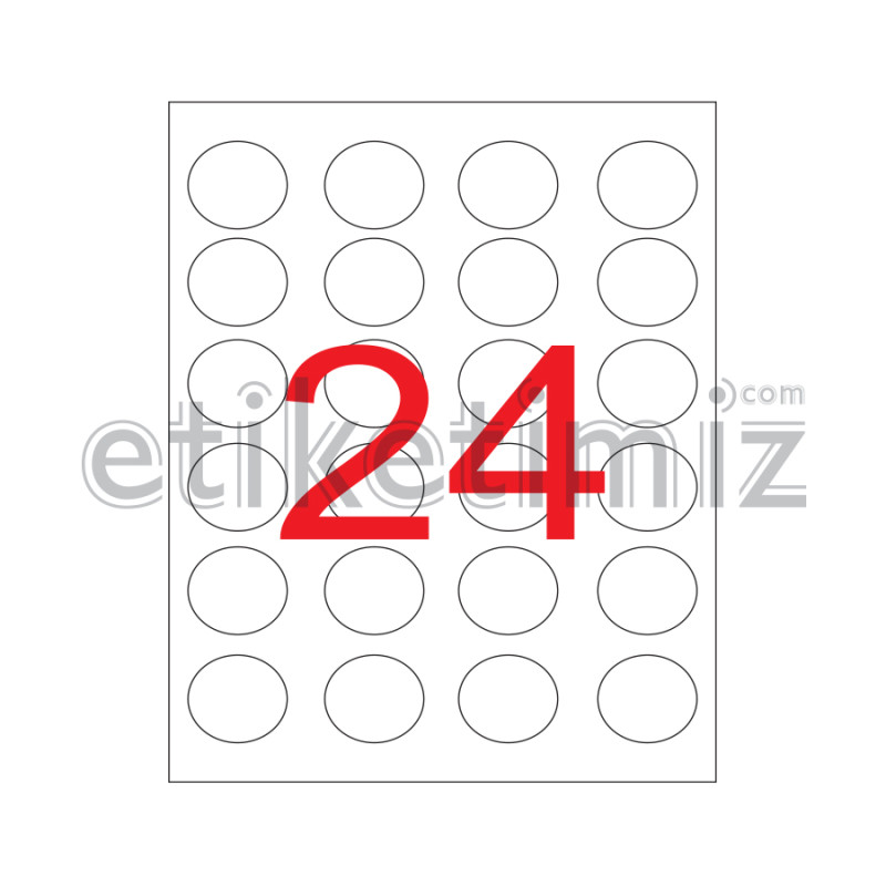 Ø40 mm Yuvarlak Şeffaf Lazer Etiket Ø40 mm Yuvarlak Şeffaf Lazer Etiket