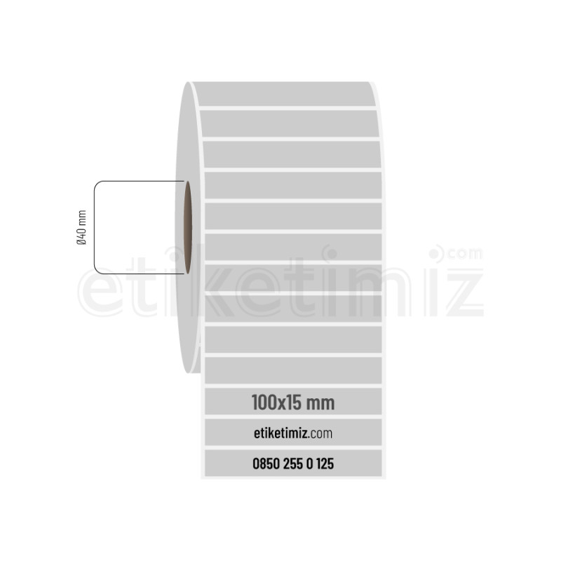 100x15 mm Silvermat Etiket 100x15 mm Silvermat Etiket