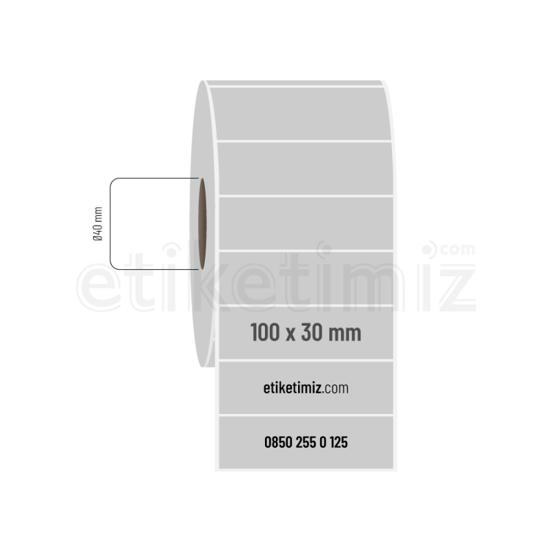 100x30 mm Silvermat Etiket 100x30 mm Silvermat Etiket