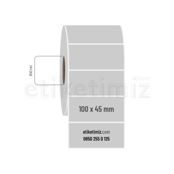 100x45 mm Silvermat Etiket 100x45 mm Silvermat Etiket