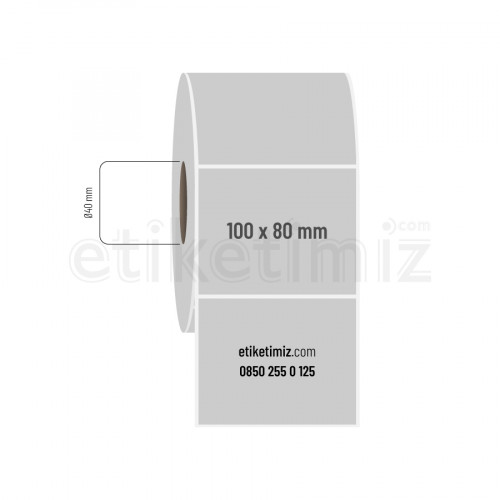 100x80 mm Silvermat Etiket