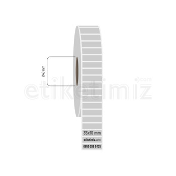 35x10 mm Silvermat Etiket 35x10 mm Silvermat Etiket