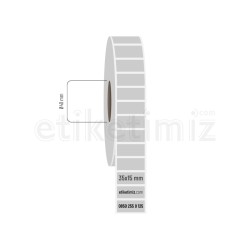 35x15 mm Silvermat Etiket
