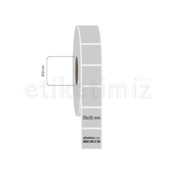 35x35 mm Silvermat Etiket 35x35 mm Silvermat Etiket