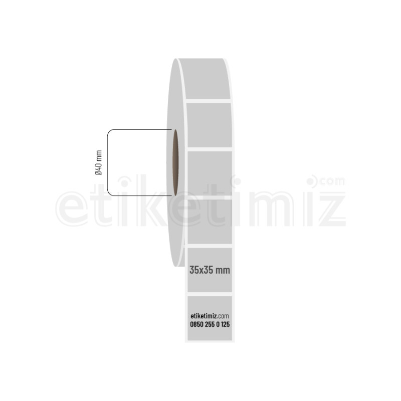 35x35 mm Silvermat Etiket 35x35 mm Silvermat Etiket