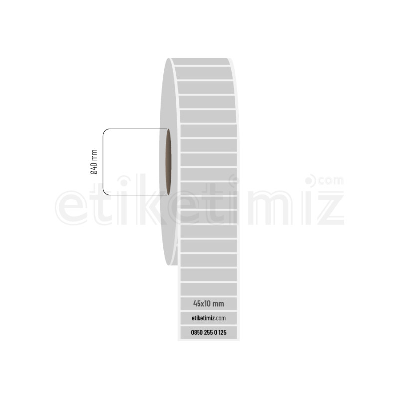 45x10 mm Silvermat Etiket 45x10 mm Silvermat Etiket