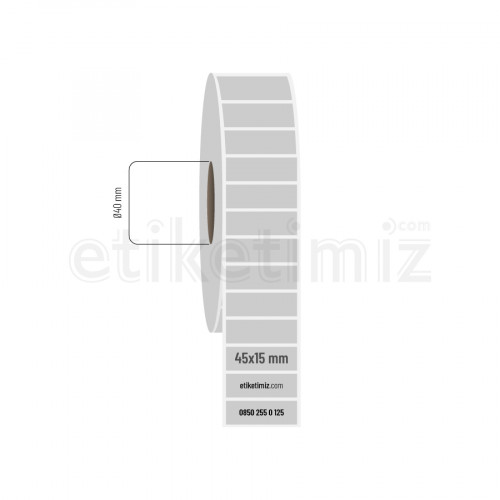 45x15 mm Silvermat Etiket