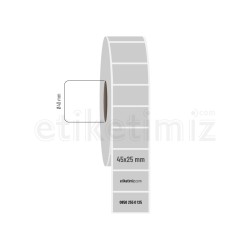 45x25 mm Silvermat Etiket