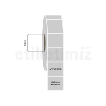 45x40 mm Silvermat Etiket