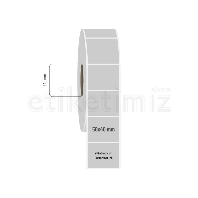 50x40 mm Silvermat Etiket