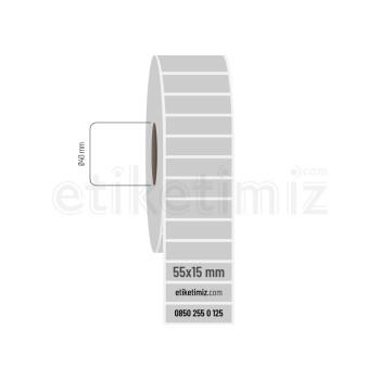 55x15 mm Silvermat Etiket
