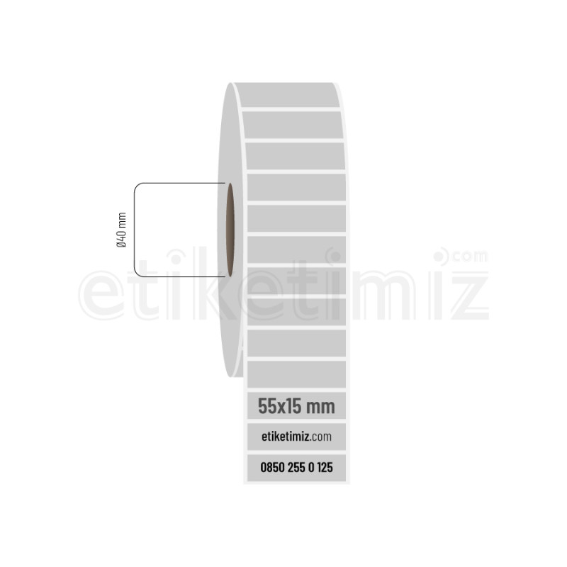 55x15 mm Silvermat Etiket 55x15 mm Silvermat Etiket
