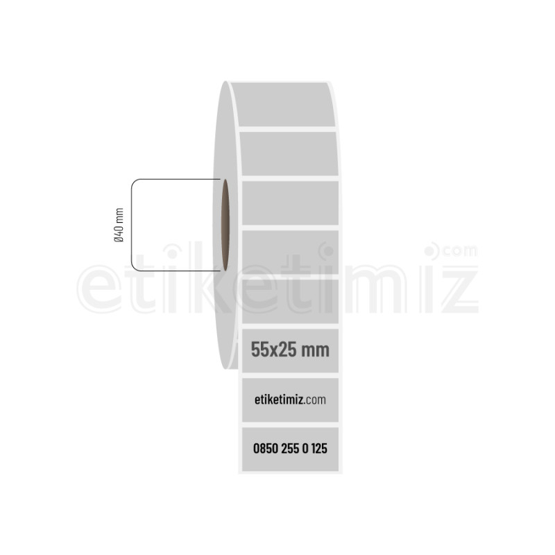 55x25 mm Silvermat Etiket 55x25 mm Silvermat Etiket