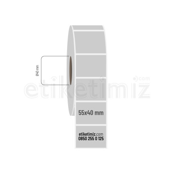 55x40 mm Silvermat Etiket