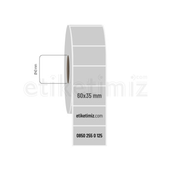 60x35 mm Silvermat Etiket