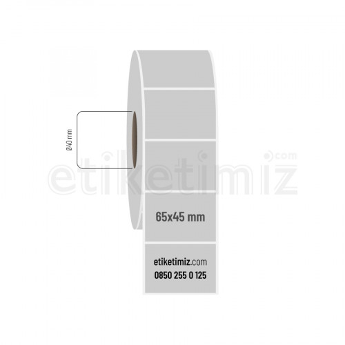 65x45 mm Silvermat Etiket