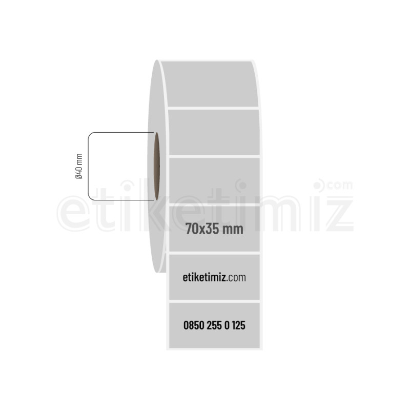 70x35 mm Silvermat Etiket 70x35 mm Silvermat Etiket