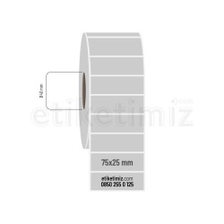 75x25 mm Silvermat Etiket