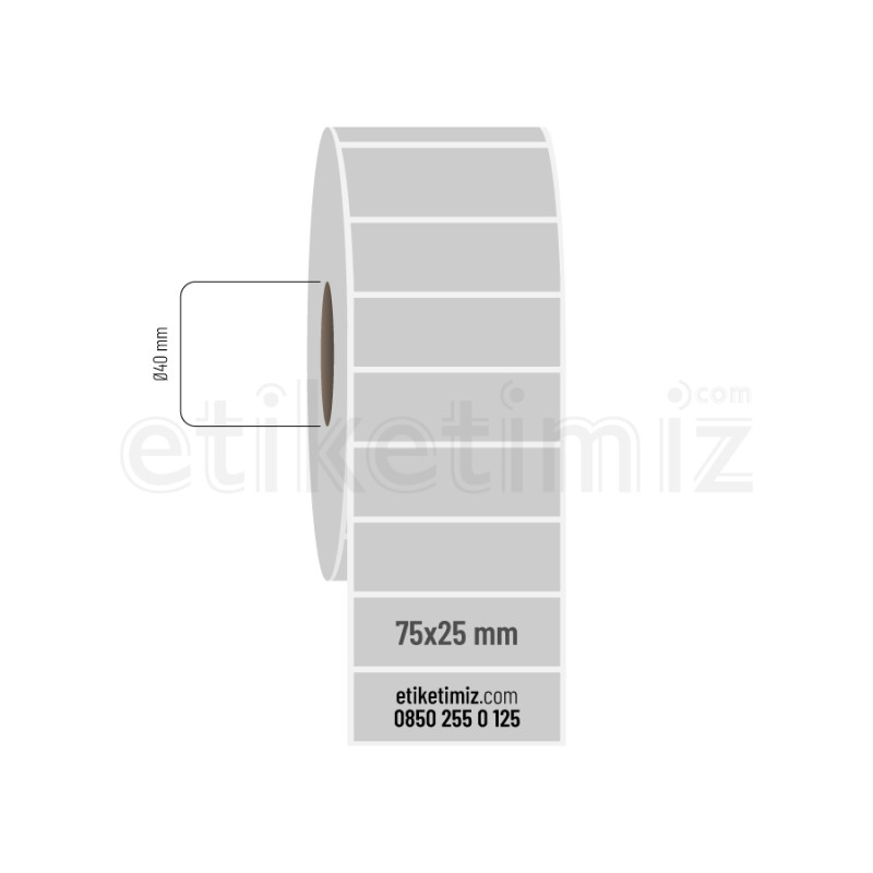 75x25 mm Silvermat Etiket 75x25 mm Silvermat Etiket