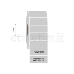75x30 mm Silvermat Etiket