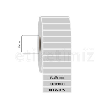 80x15 mm Silvermat Etiket 80x15 mm Silvermat Etiket