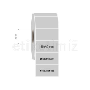 80x40 mm Silvermat Etiket 80x40 mm Silvermat Etiket