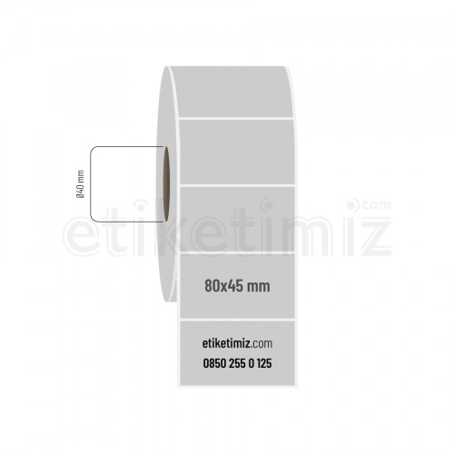 80x45 mm Silvermat Etiket