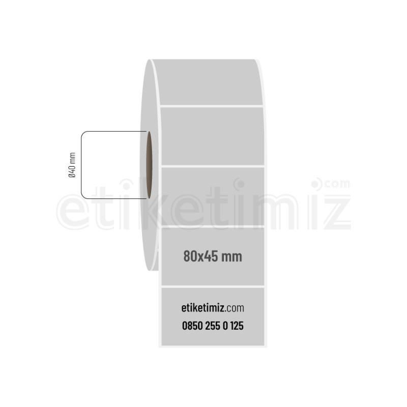 80x45 mm Silvermat Etiket 80x45 mm Silvermat Etiket