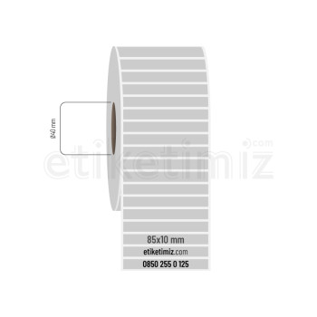 85x10 mm Silvermat Etiket 85x10 mm Silvermat Etiket