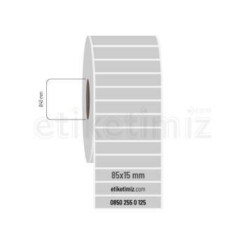85x15 mm Silvermat Etiket 85x15 mm Silvermat Etiket