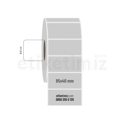 85x40 mm Silvermat Etiket