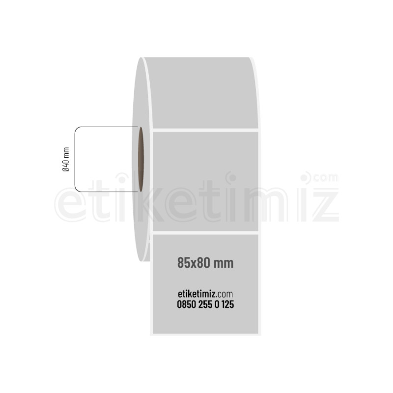85x80 mm Silvermat Etiket