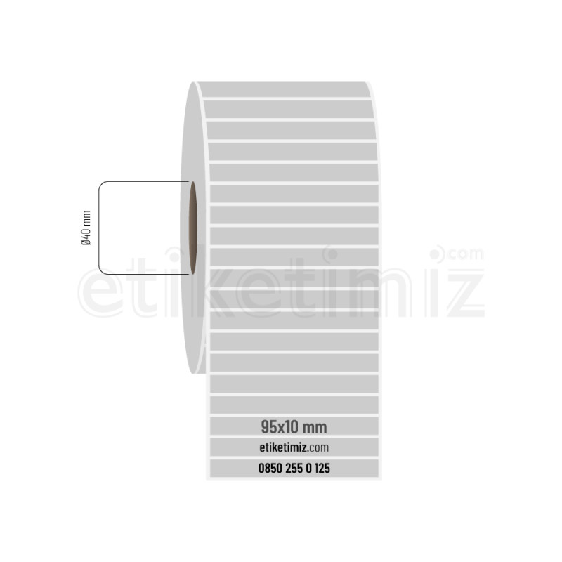 95x10 mm Silvermat Etiket 95x10 mm Silvermat Etiket