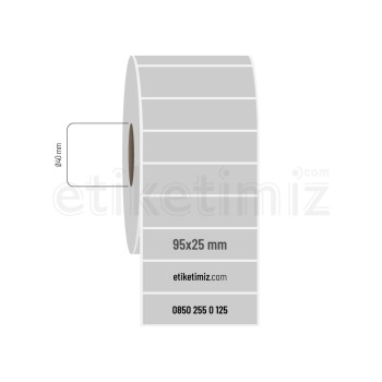95x25 mm Silvermat Etiket 95x25 mm Silvermat Etiket