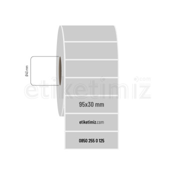 95x30 mm Silvermat Etiket 95x30 mm Silvermat Etiket