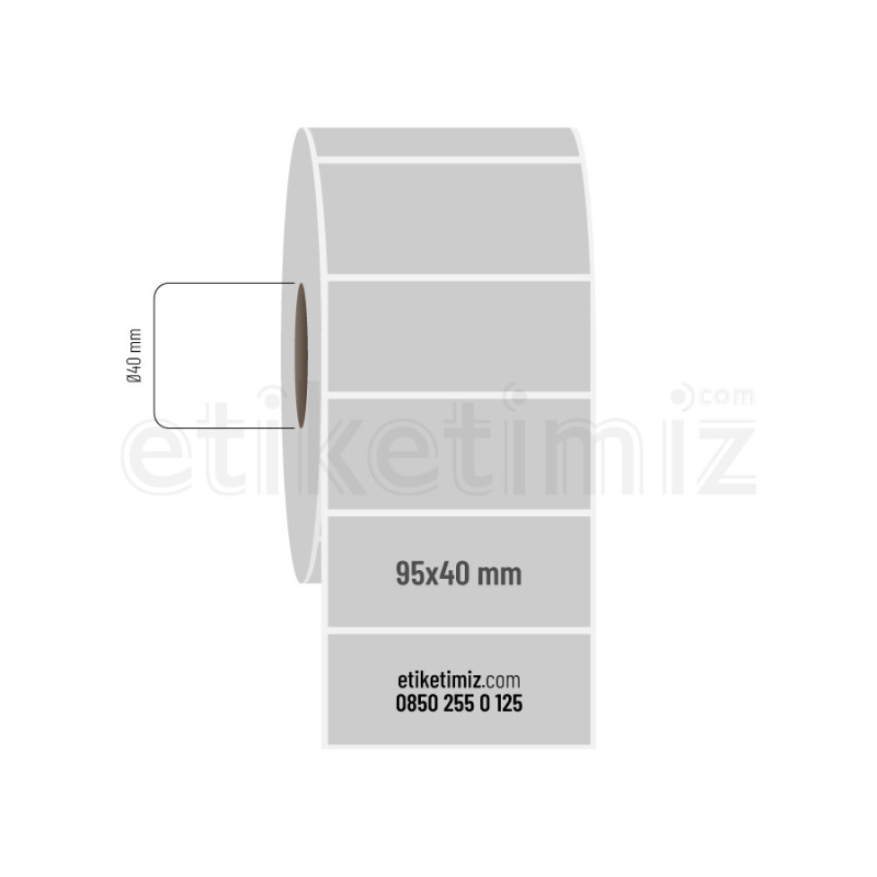 95x40 mm Silvermat Etiket 95x40 mm Silvermat Etiket